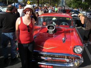 Rachel and a \'57 Bel Air